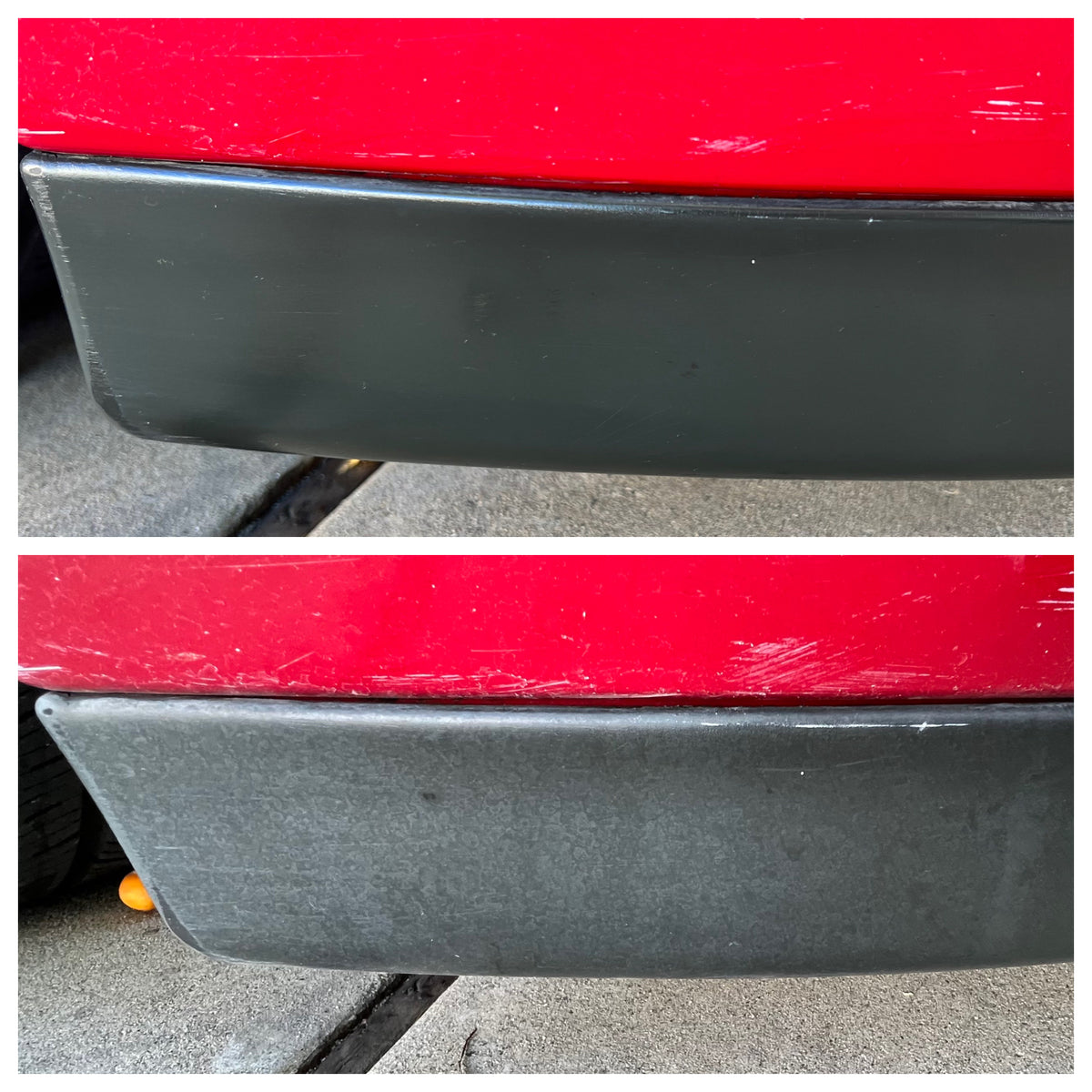 ATOMIC PRO TRIM RX Before and after shot. Retore and protect with a single swipe without pigment or dyes 