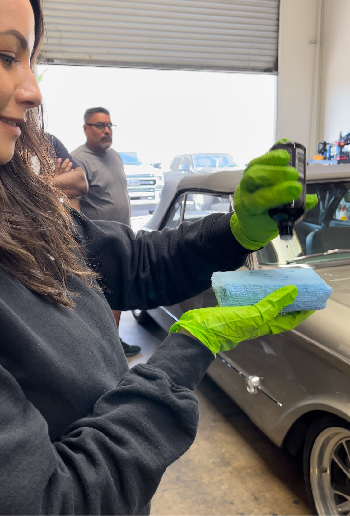 Marina from BGT Professional Detailing in Upland CA. gets the first drop of ATOMIC PRO Borophene 10H 