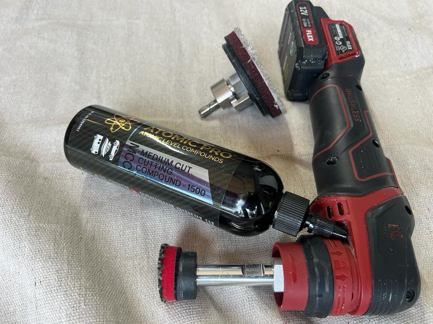ATOMIC PRO Medium Cut 1500 is aggressive but with diminishing technology will function as a polish - finisher 